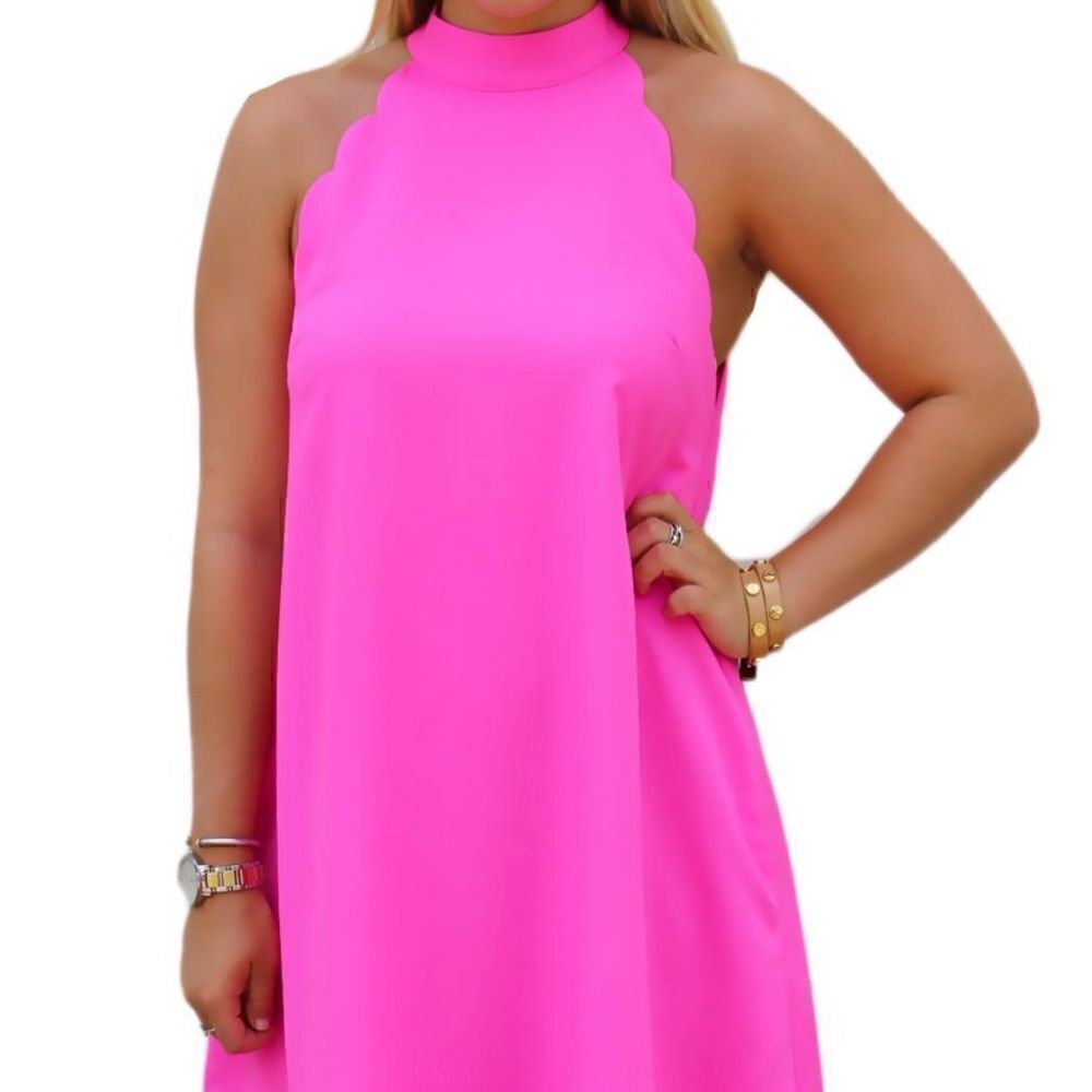 Black Scallop Dress
